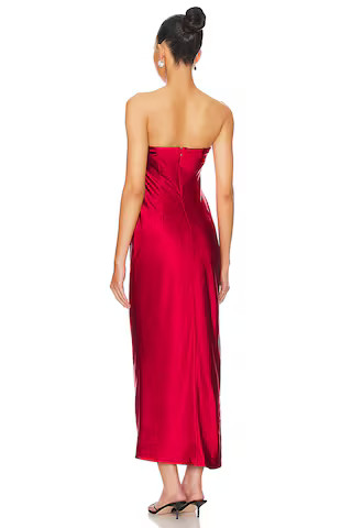 Emma Strapless Maxi Dress in Red | Revolve Clothing (Global)
