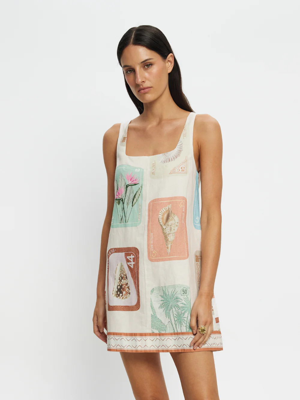 Coastline Mini Dress | Coastal Printed Mini Dress - KIVARI | Kivari (Global minus AU/NZ)