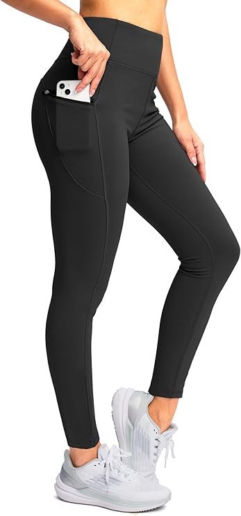 SANTINY Women's Fleece Lined Winter Leggings Water Resistant High Waisted Thermal Hiking Running ... | Amazon (US)