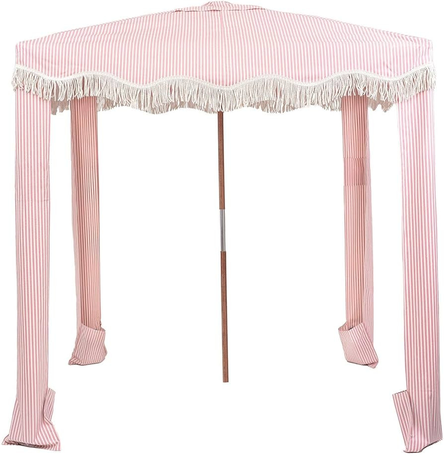 Business & Pleasure Co. Premium Beach Cabana - 6'5 W x 6.5' H Luxury Boho Beach Tent with Fringe ... | Amazon (US)