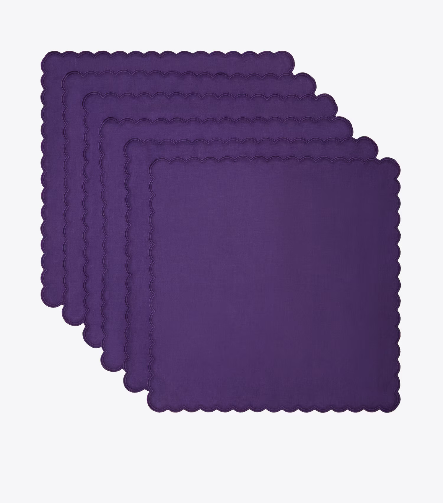 Scalloped Dinner Linen Napkin, Set of 6: Women's Designer Linens | Tory Burch | Tory Burch (US)