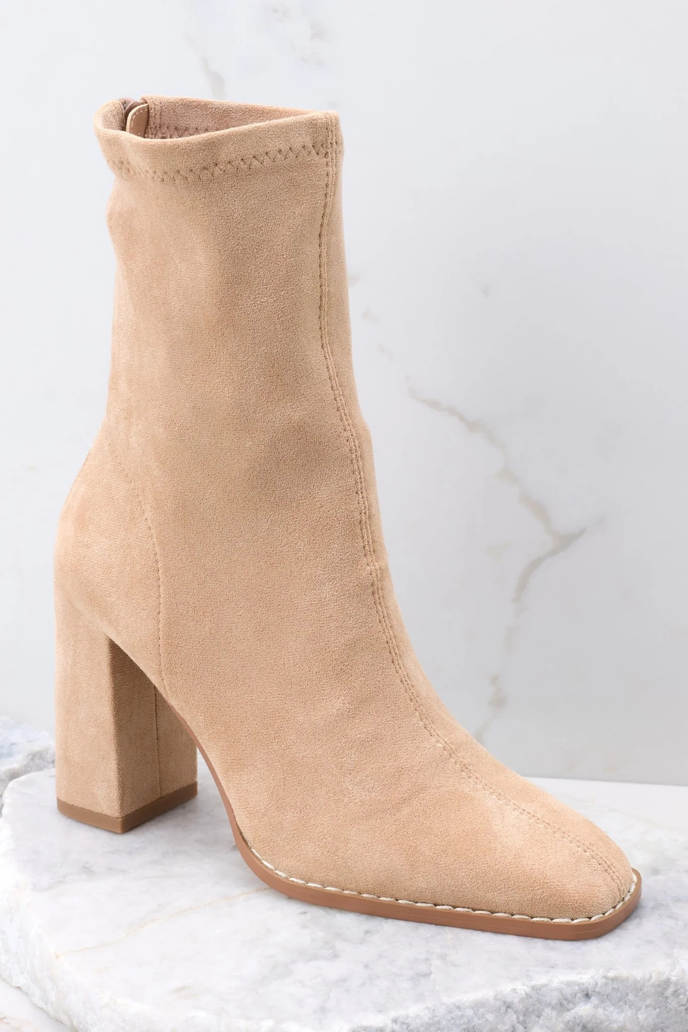 I Mean Love Tan Ankle Booties | Red Dress 