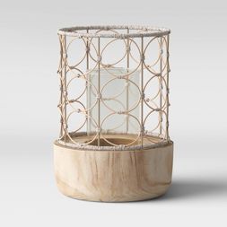 Outdoor Lantern Wood & Woven - Opalhouse™ | Target