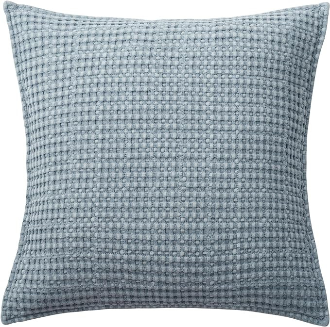 Levtex Home - Mills Waffle - Decorative Pillow - Poly Filled - Chambray - Sham Size (20 x 20in.) | Amazon (US)