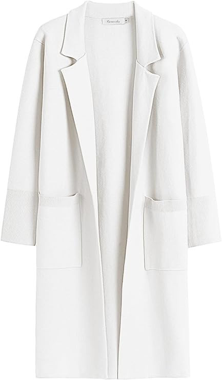 Caracilia Cardigan for Women Oversized Open Front Long Sleeve Sweater 2023 Fall Trendy Knit Blaze... | Amazon (US)