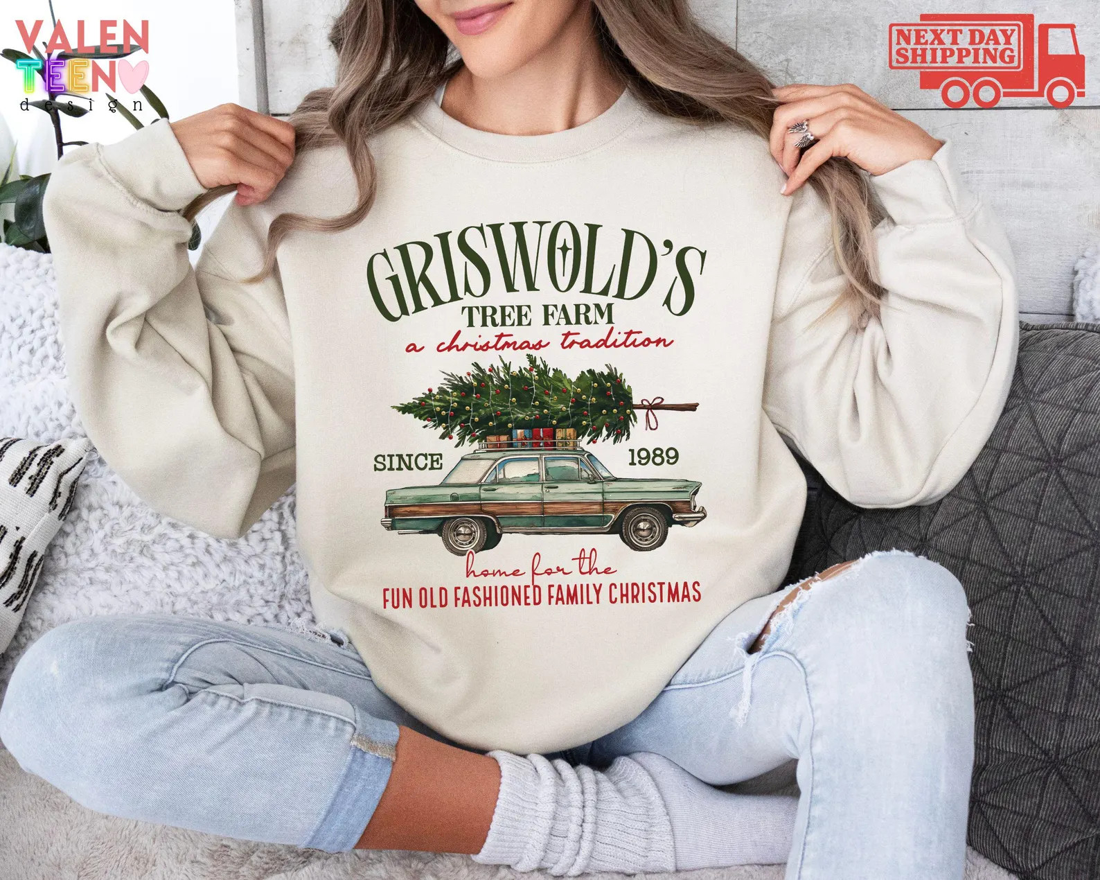 Griswold Co Christmas Tree Farm Sweatshirt, Family Christmas Hoodie - Etsy | Etsy (US)