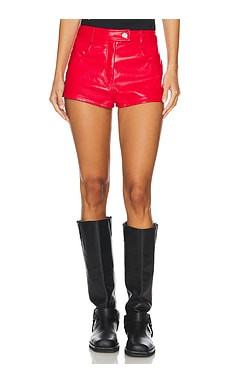 Lovers and Friends Colson Faux Leather Short in Ruby Red from Revolve.com | Revolve Clothing (Global)