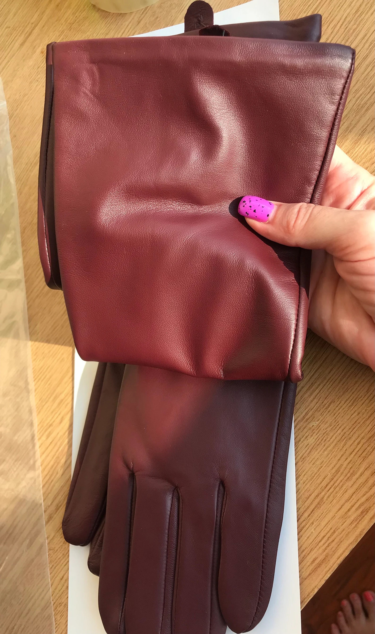 Burgundy Leather Touch Screen Gloves: Long Evening Gloves - Etsy | Etsy (US)