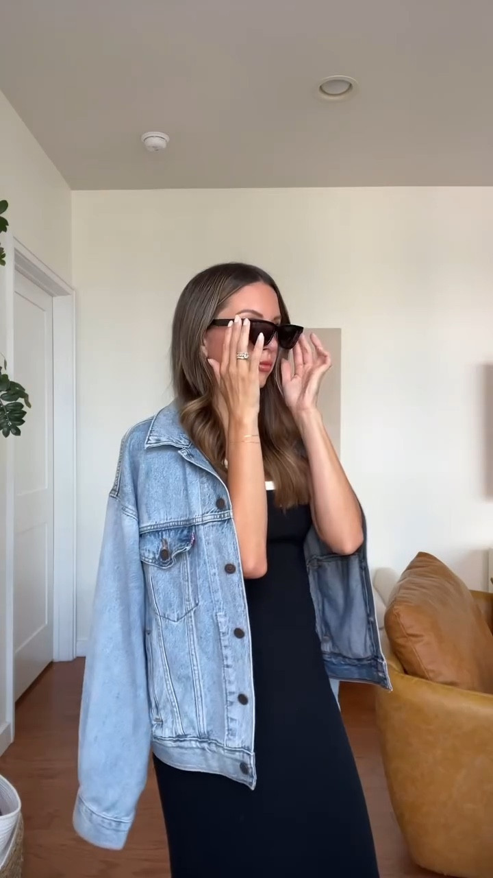 rediscovering date night 🤍 
•
Dress: @dissh 
Shoes: @nakdfashion 
Jacket: @levis 
Sunnies: @ysl 
Bag: @amazonfashion 
Dinner: @batellorestaurante