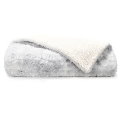 Faux Fur Sherpa Tie Dye Throw Blanket | Wayfair North America