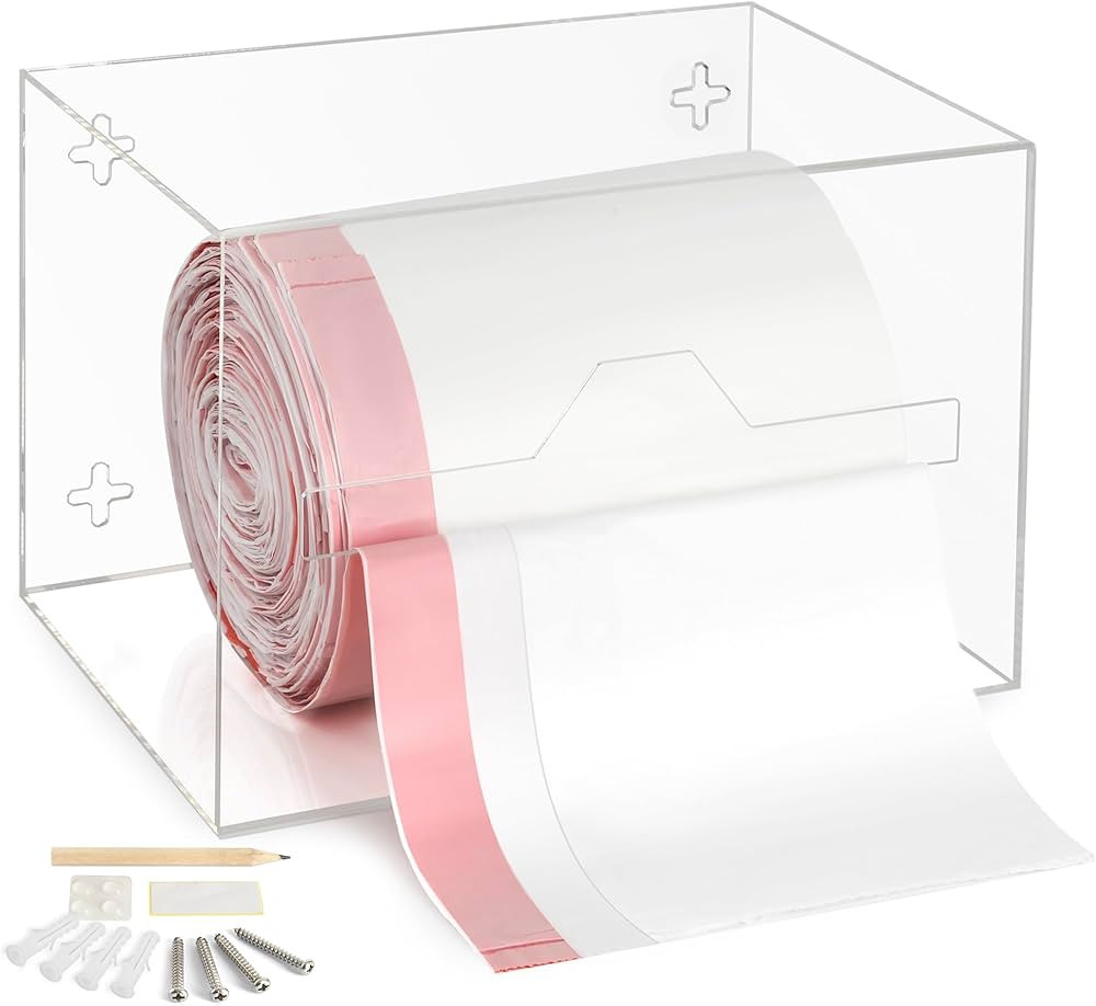 Trash Bag Holder Dispenser - Acrylic Trash Bag Dispenser Roll Holder, Garbage Bag Holder for Cabi... | Amazon (US)