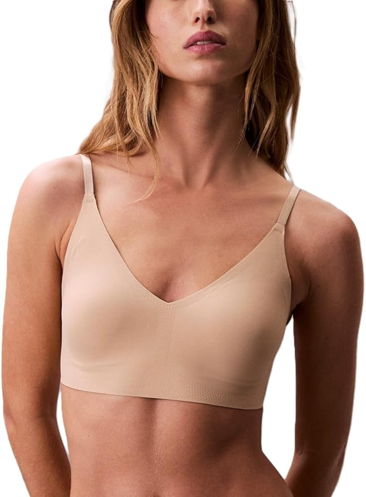 Calvin Klein Women's Invisibles Comfort Lightly Lined Seamless Wireless Triangle Bralette Bra | Amazon (US)