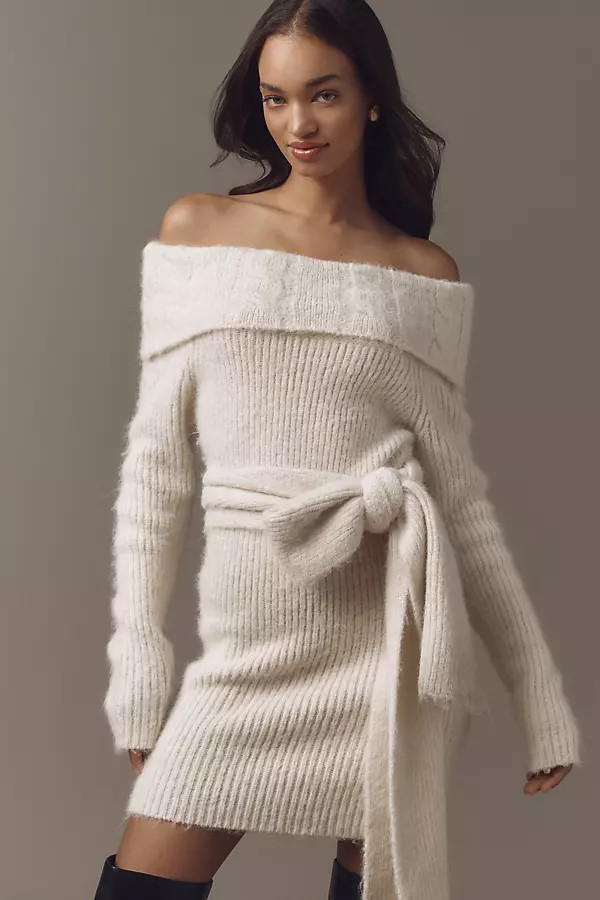 Off-The-Shoulder Sweater Dress | Anthropologie (US)