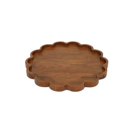 The Pioneer Woman Round Scallop Wood Serveboard | Walmart (US)