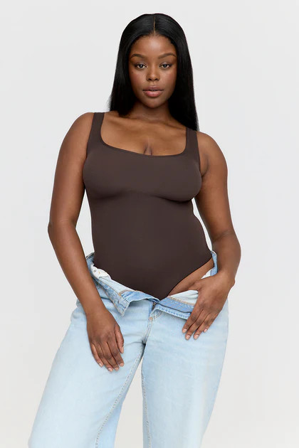 365 CONTOUR STRAPPY SHAPING BODYSUIT - ESPRESSO | TALA (UK)