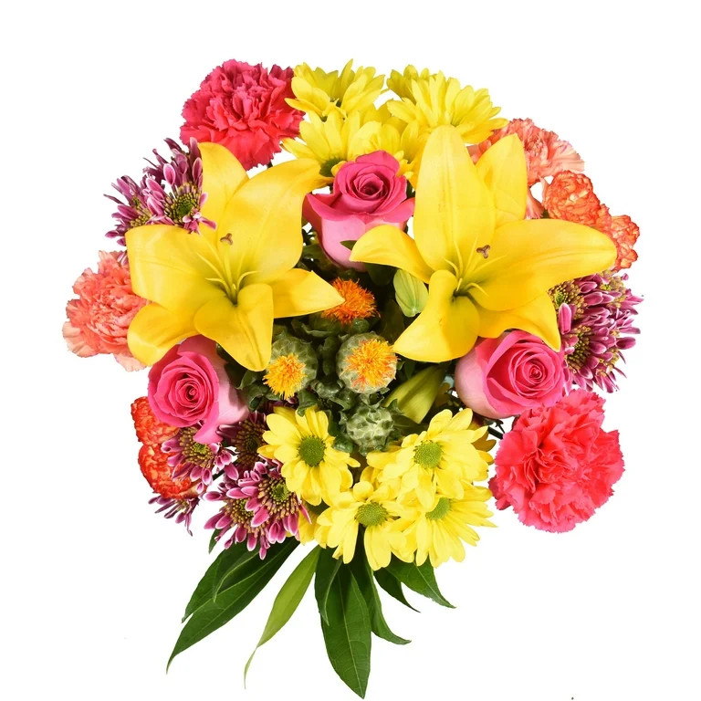 Fresh-Cut Extra Large Mixed Flower Bouquet, Minimum of 17 Stems, Colors Vary | Walmart (US)