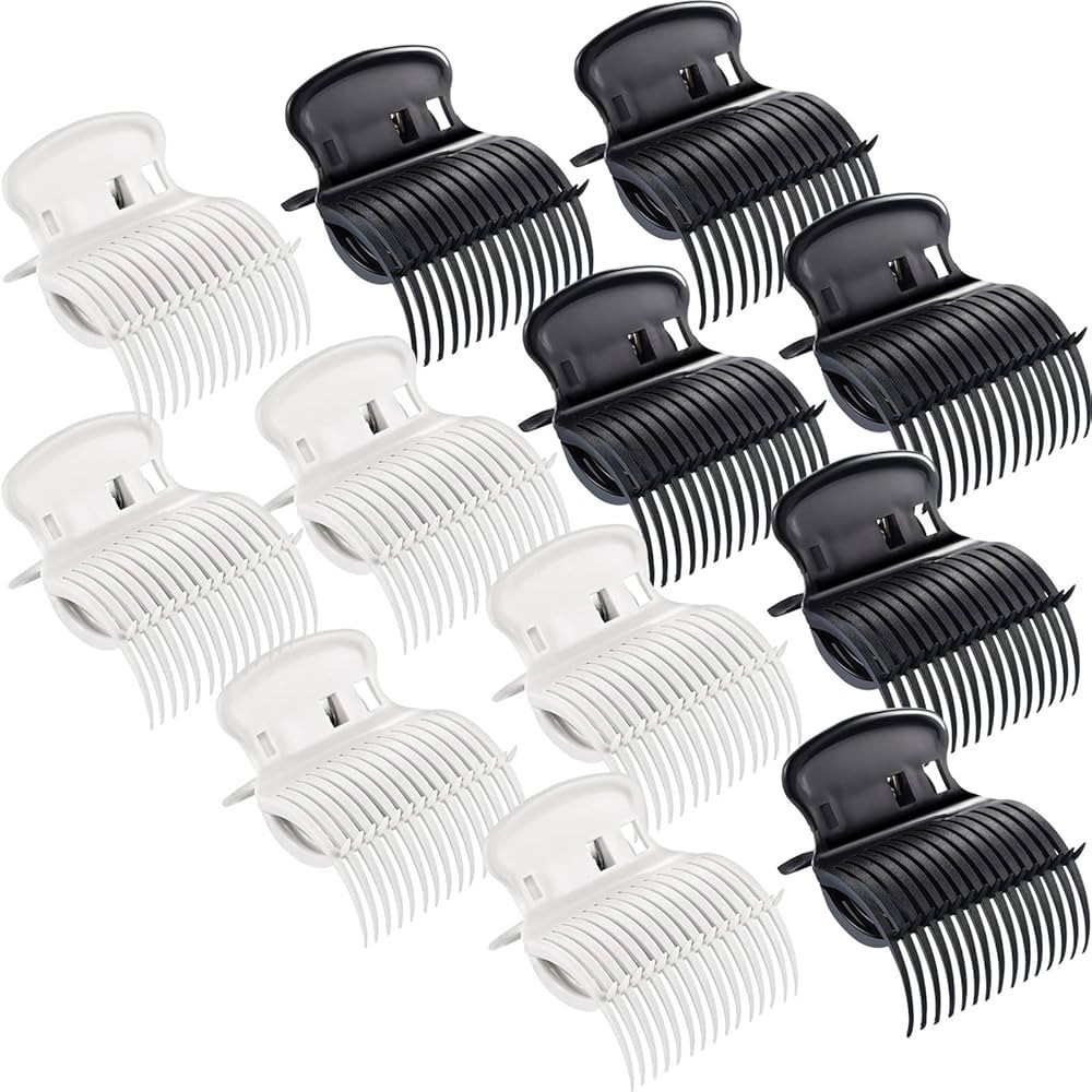 12 Pieces Hot Roller Clips Hair Curler Claw Clips Replacement Roller Clips for Women Girls Hair S... | Amazon (US)