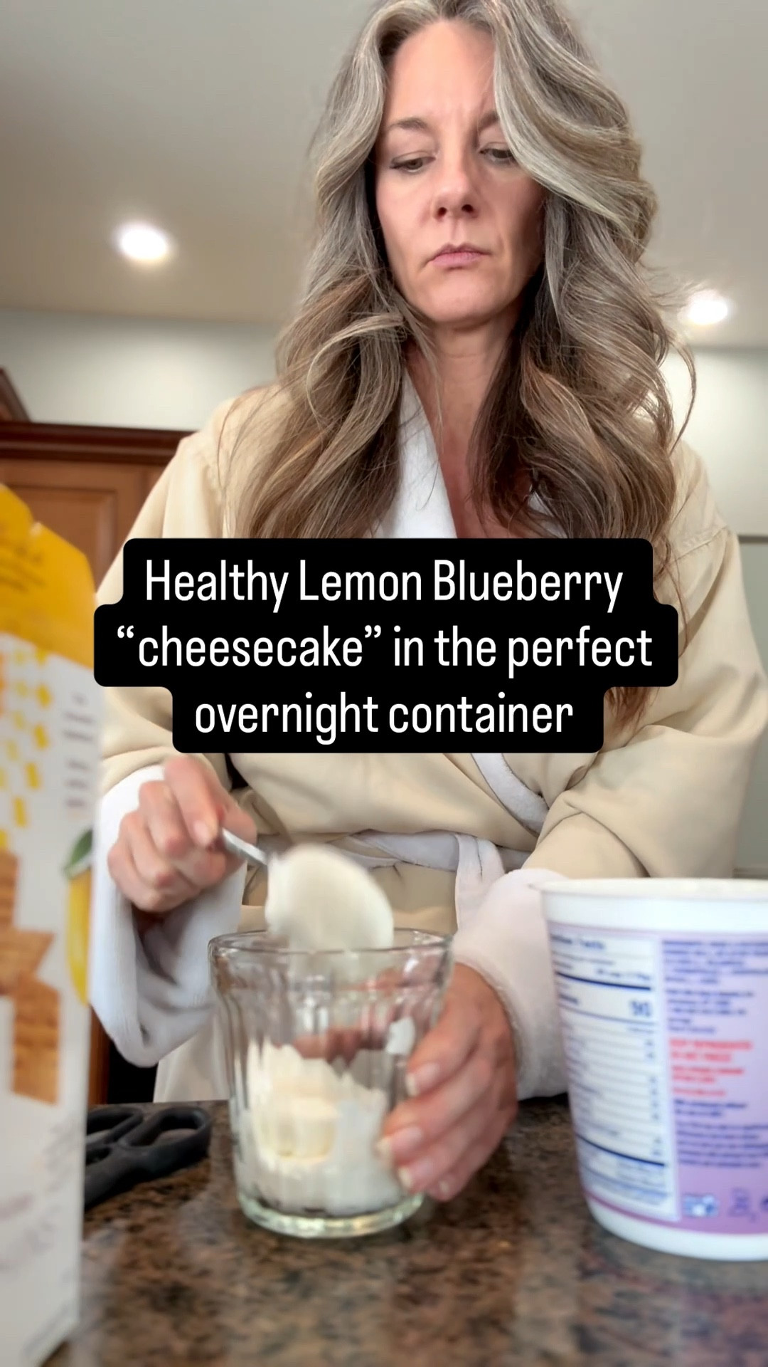 Healthy Greek yogurt cheesecake coming right up! This isn’t a bad breakfast for a kiddo! You can eat it as a guilt free dessert, or just a snack on the go. 
I love the new meal prep jars I found at Target for this too!

#LTKOver40 #LTKmomlife #LTKfoodie