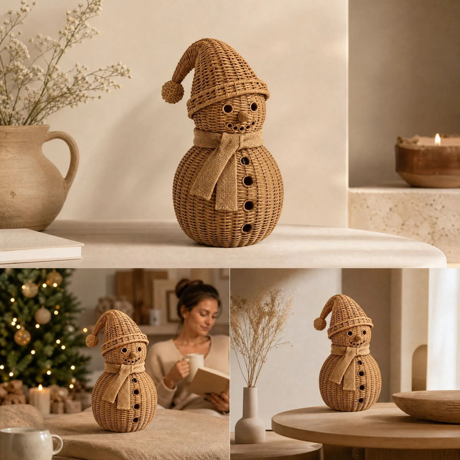 Christmas Decorations Knitted Snowman Figurine A Knitted Ornament For Christmas. | Wayfair North America