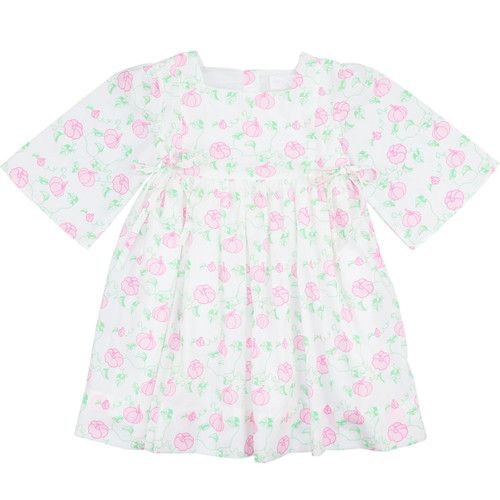 Pink And Green Pumpkin Print Dress | Cecil and Lou