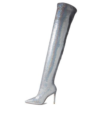 Stuart Weitzman Women's Ultrastuart 100 Stretch Boot Iridescent, EUR 36.5 US 6 | eBay US