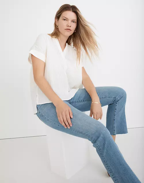 Lakeline Popover Shirt in Clip-Stripe | Madewell