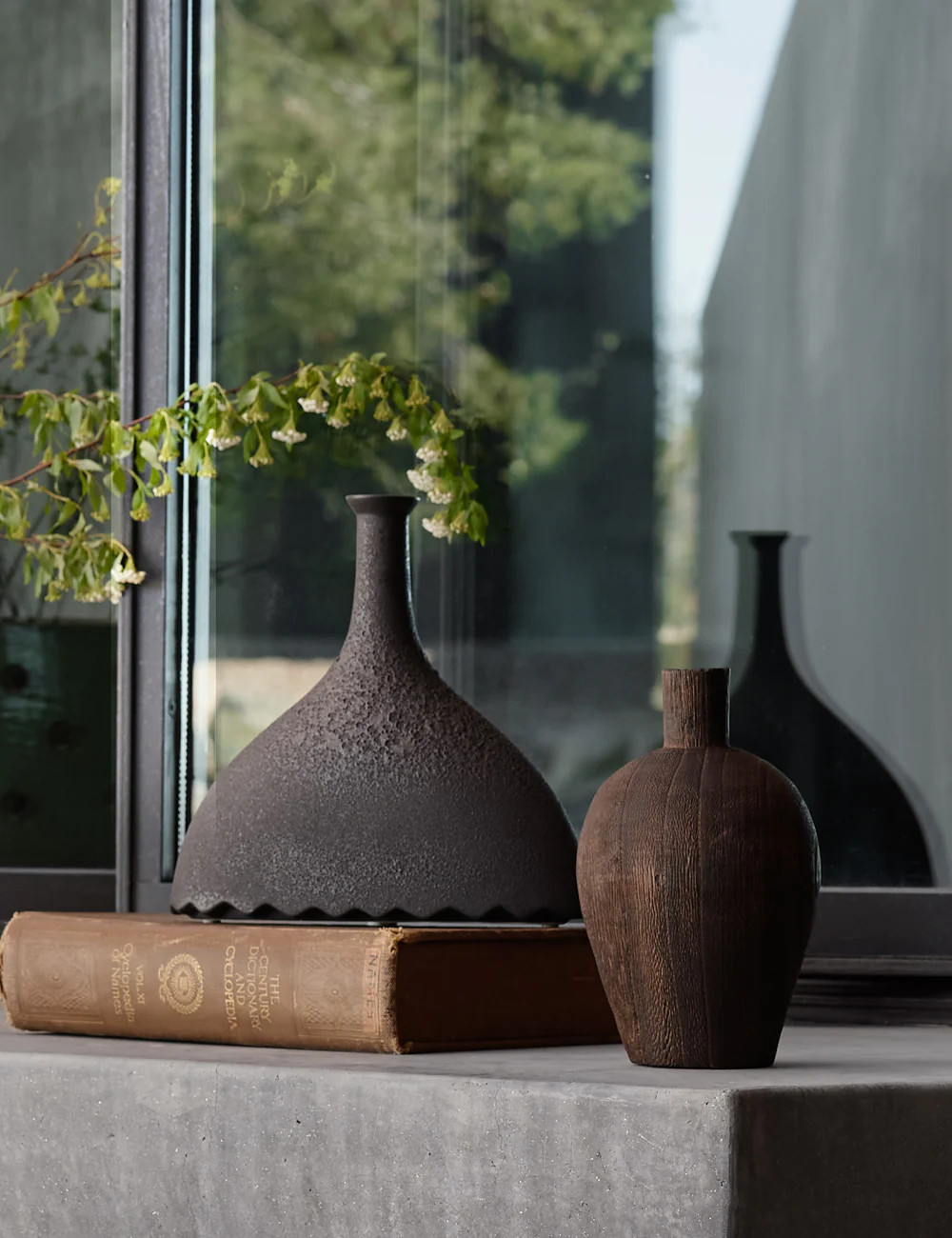 Noelle Geometric Decorative Vase, Black by Lemieux et Cie | Lulu and Georgia 