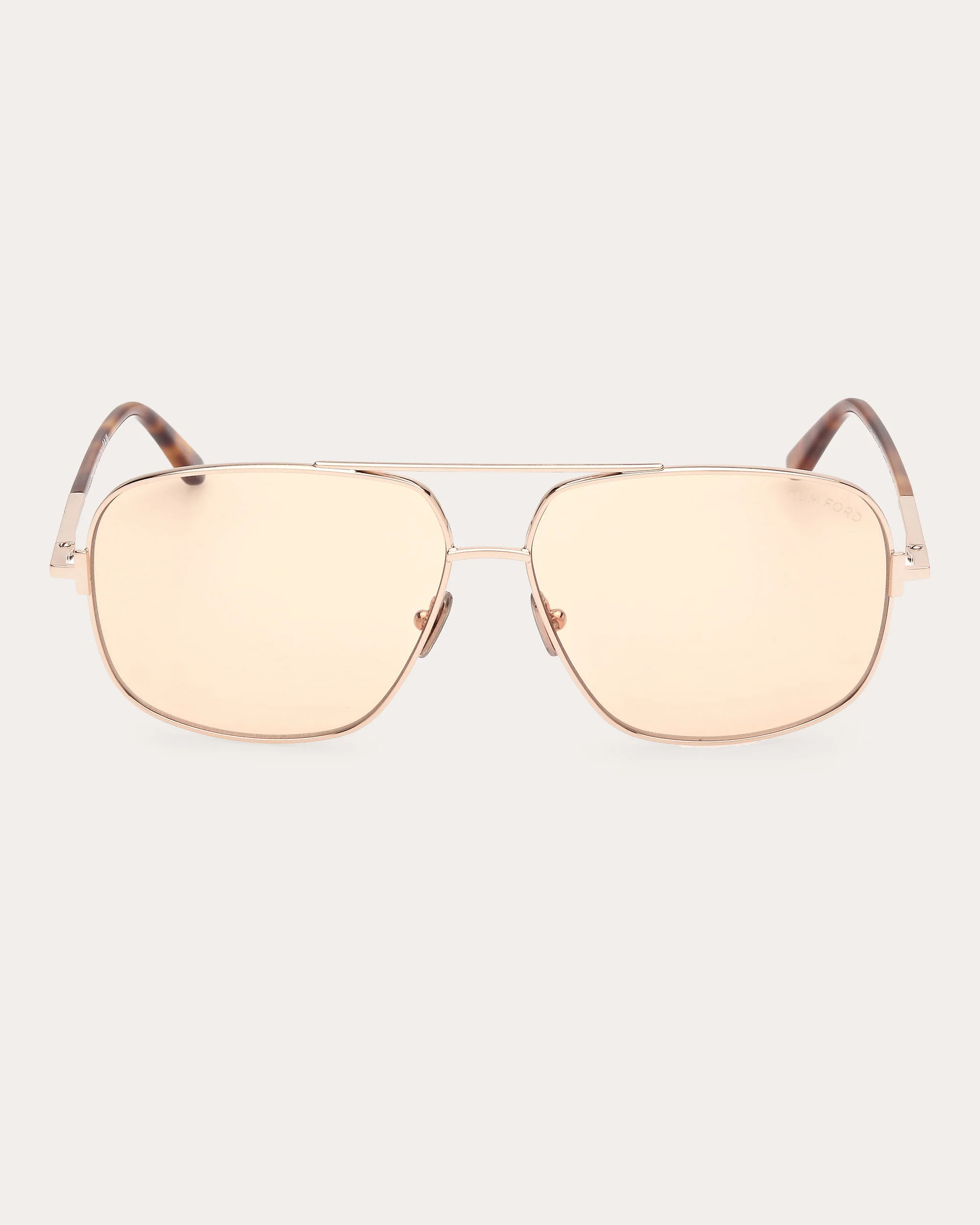 Tom Ford Women's Tex Aviator-Style Gold-Tone Sunglasses in Rose Goldtone Metal | Olivela