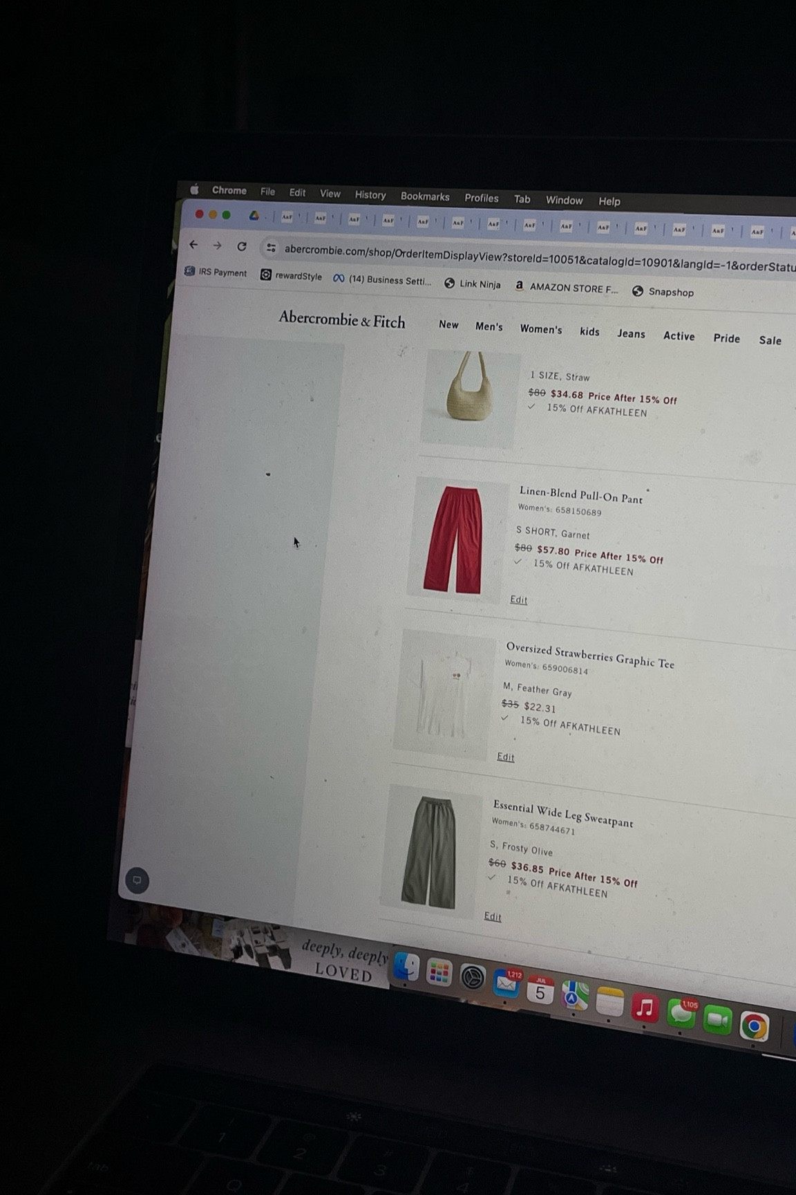 Recent Abercrombie order- 
try codes: AFKATHLEEN 
SUITEAF 
AFVIVIANNE 

#LTKsalealert #LTKstyletip #LTKfindsunder50