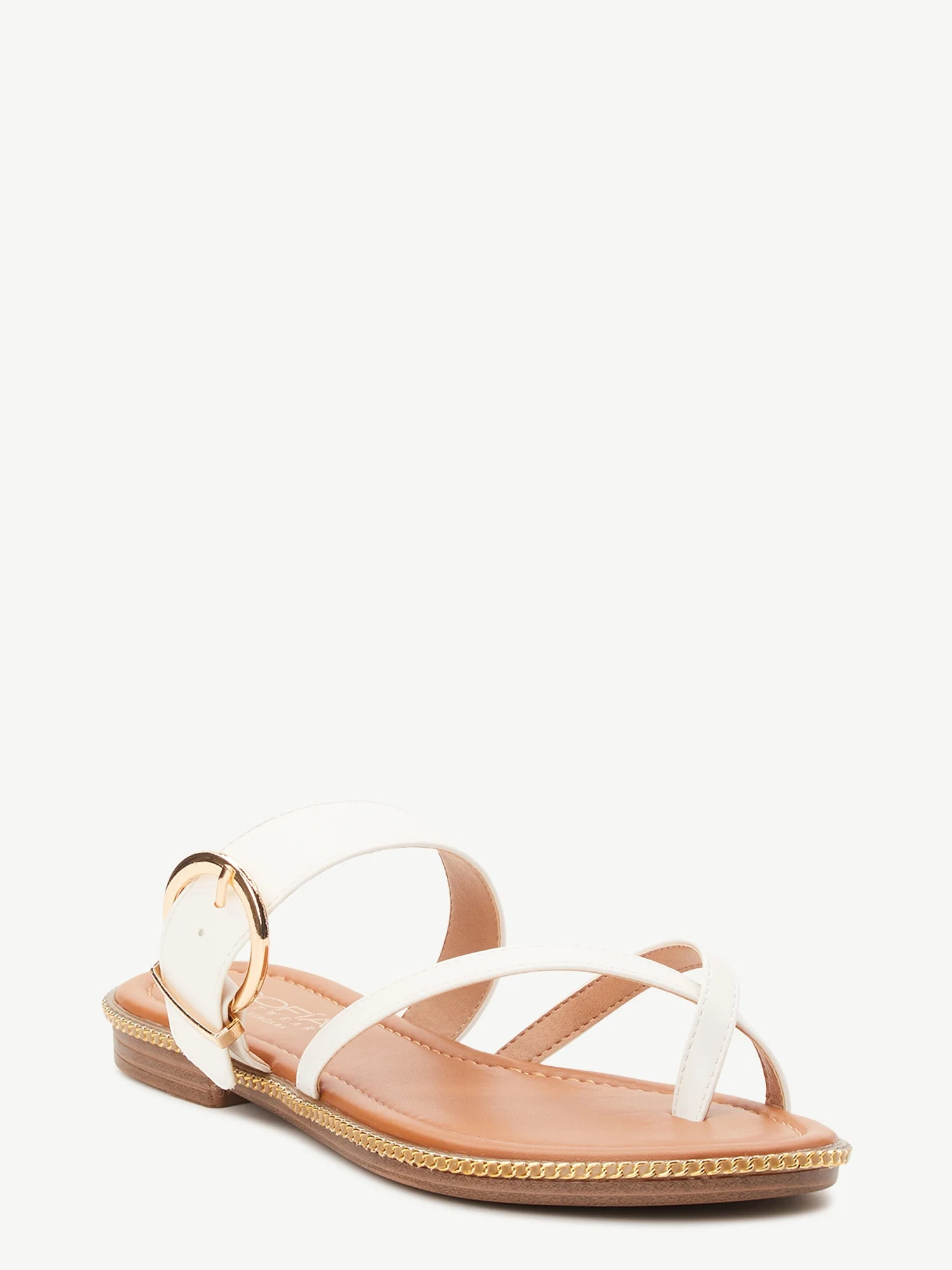Time and Tru Women's Buckle Toe Loop Sandals | Walmart (US)