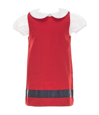 Edgehill Collection Little Girls 2T-6X Peter Pan Short Sleeve Solid Shift Dress | Dillard's | Dillard's