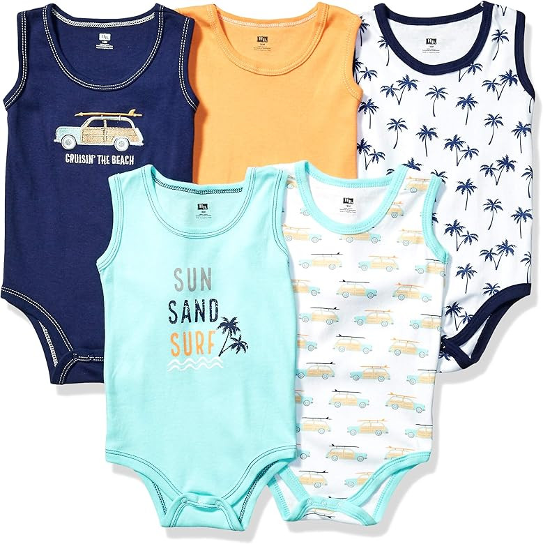 Hudson Baby Unisex Baby Cotton Sleeveless Bodysuits | Amazon (US)