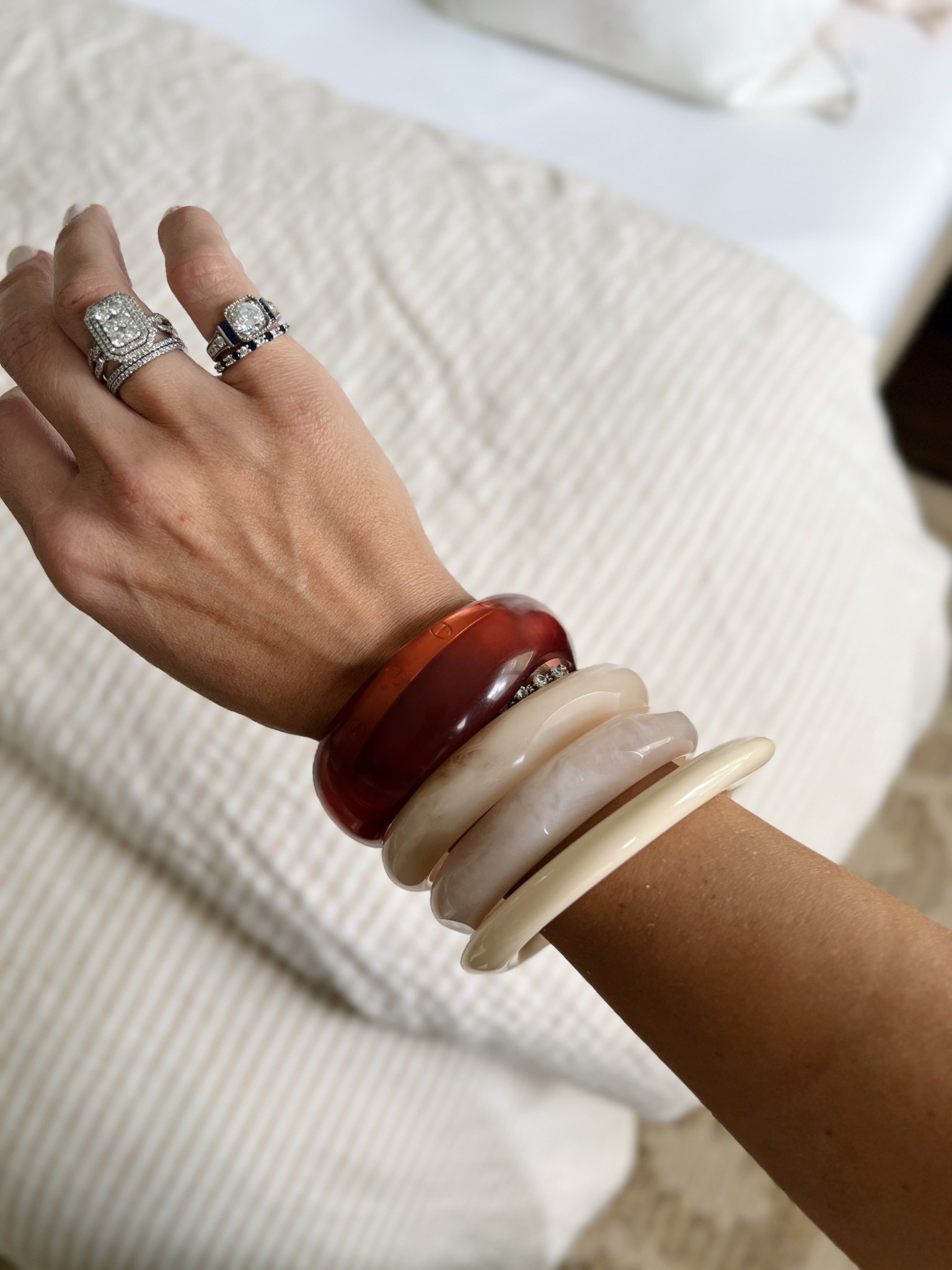 I have really enjoyed these chunky bracelets so much -