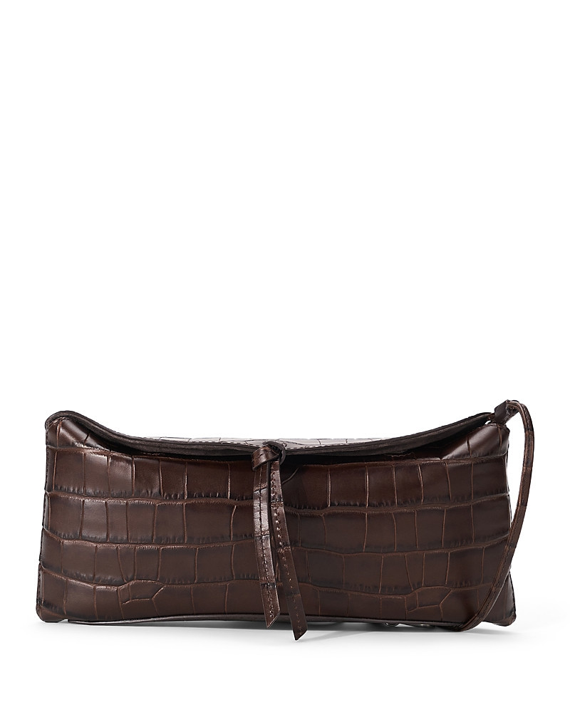 Staud Eve Croco Embossed Leather Clutch | Bloomingdale's (US)