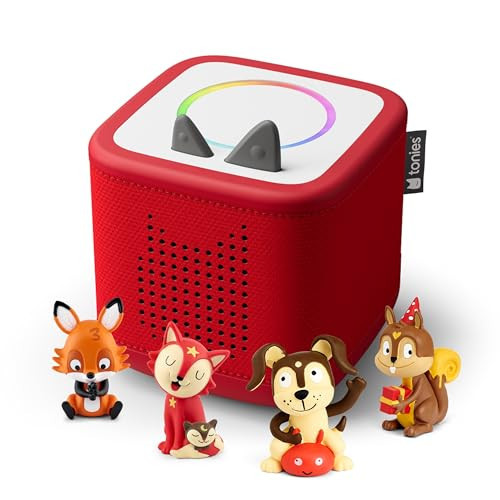 Toniebox 2 Audio Player Favorite Songs Bundle for Kids 1+ with Playtime Puppy, Bedtime Songs, Counting Songs, and Celebration Songs - Sunset Red | Amazon (US)