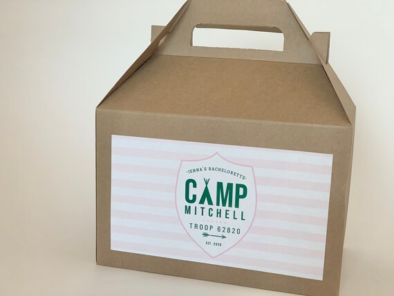 Set 10 Kraft Gable Boxes Personalized Troop Camp Crest Logo | Etsy | Etsy (US)
