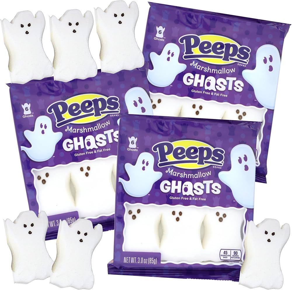 Halloween Ghost Peeps Marshmallow Candy, Party Favors or Baking Decoration DIY, Festive Treats, 1... | Amazon (US)