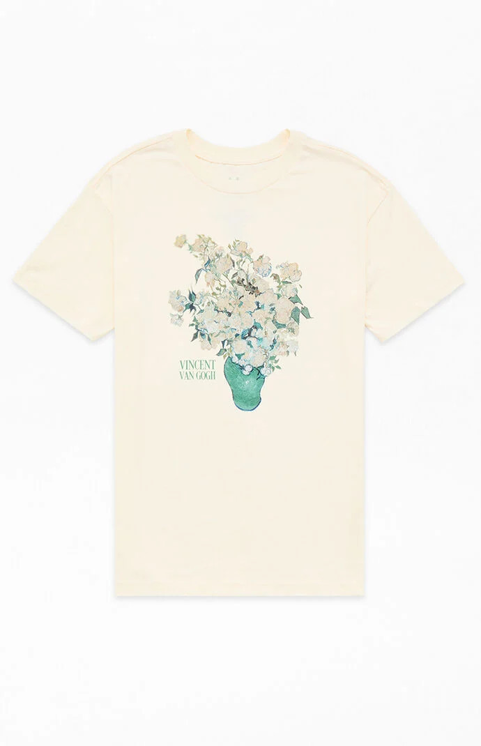 Kids Van Gogh Vase T-Shirt in Off White - Size Small | PacSun