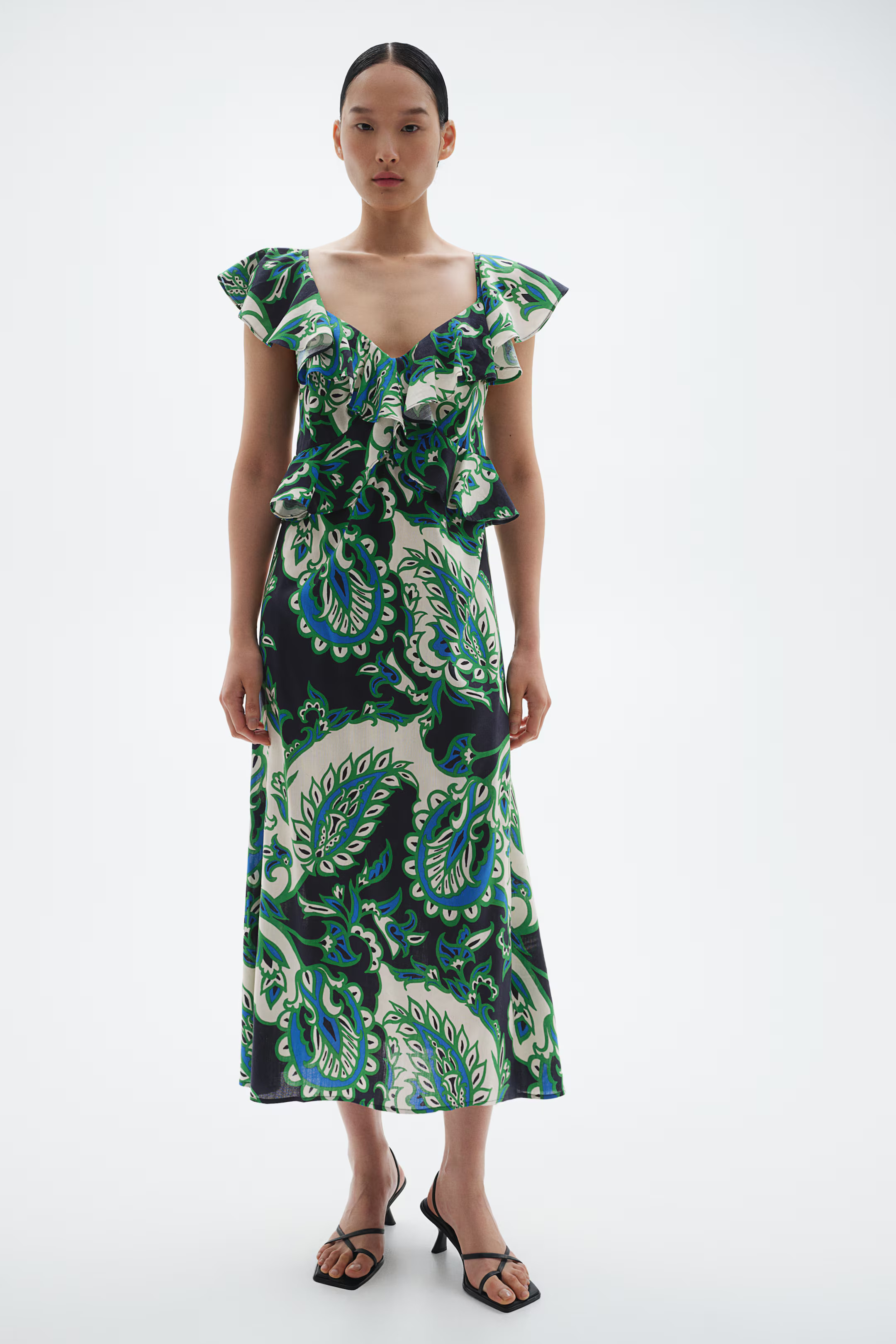 Flounce-Trimmed Dress | H&M (US + CA)