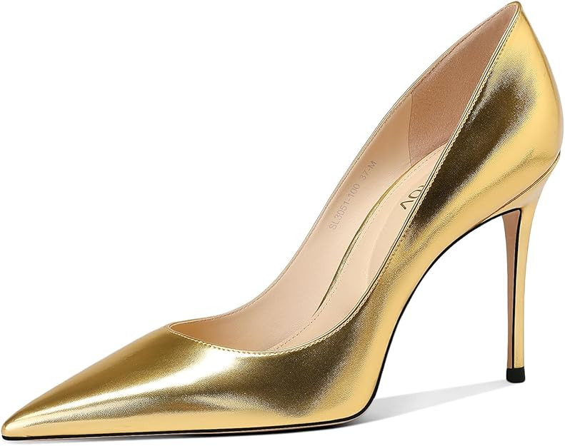 Women's High Heel Pumps Elegant Stiletto Heels with Cushioned Insole for Party and Office Comfort... | Amazon (US)