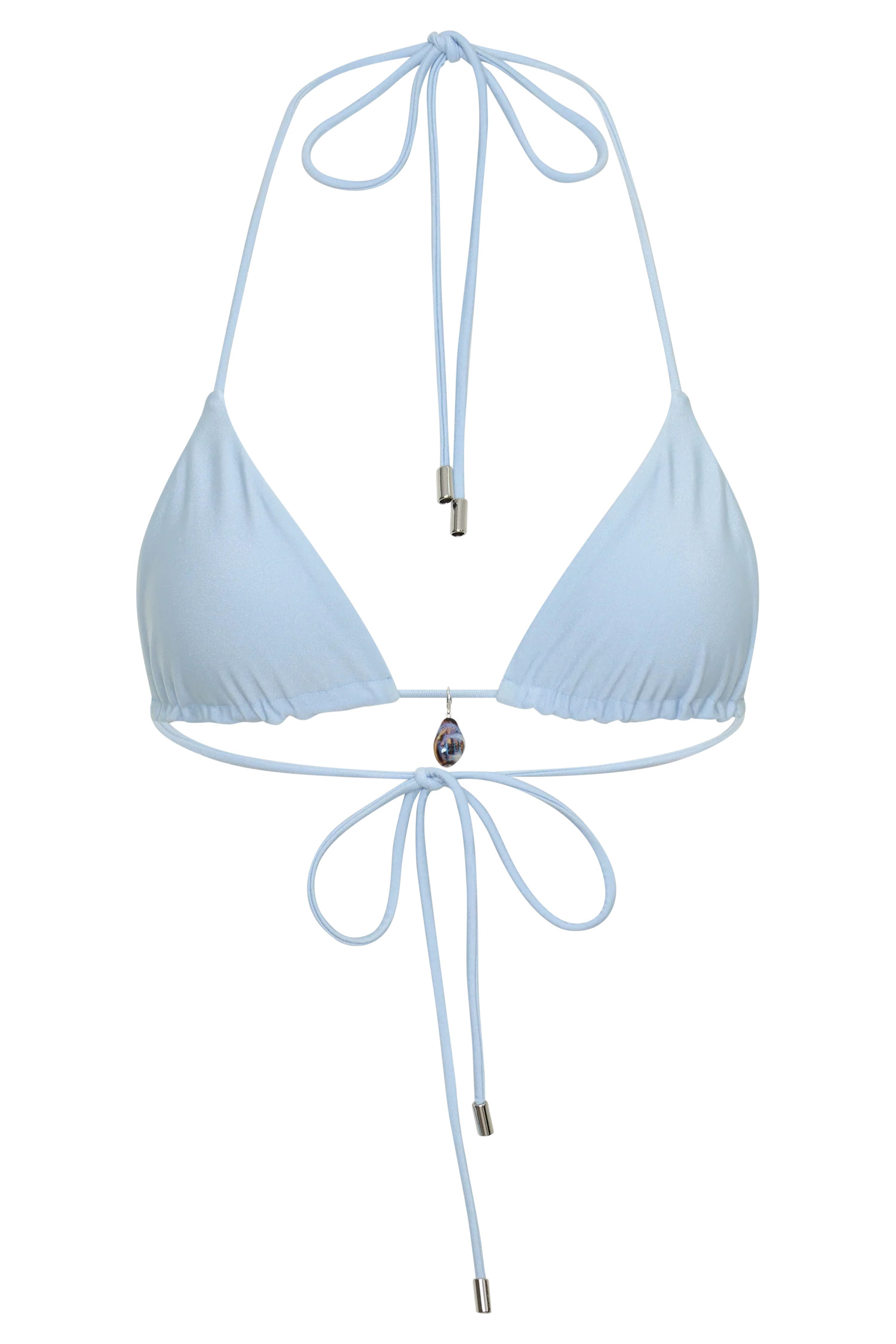 Blossom Classic Triangle Bikini Top - Pale Blue | MESHKI US