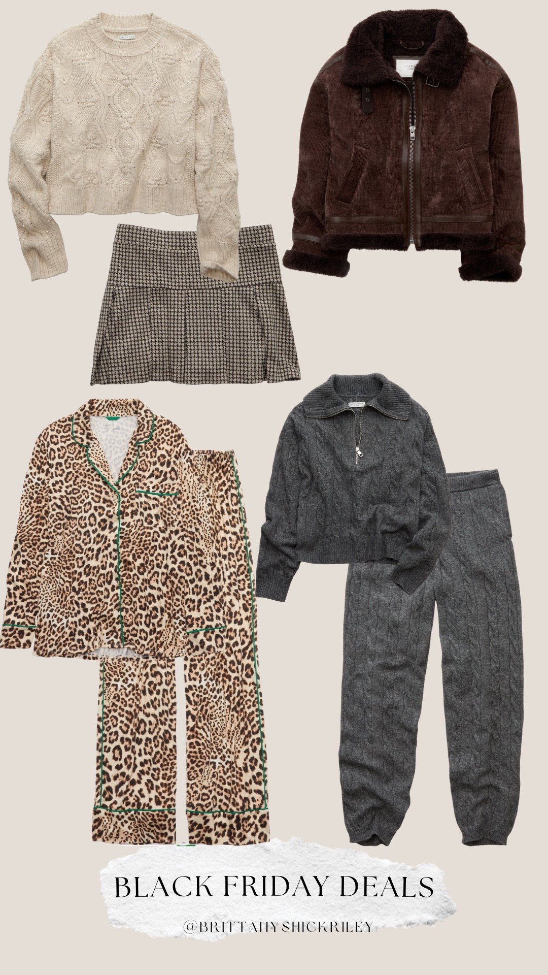 Cyber Week Black Friday Deals Aerie 40% off everything! Soft leopard pjs sweater skort lounge set bomber jacket fall winter outfit style thanksgiving outfit looks

#LTKCyberWeek #LTKFindsUnder100 #LTKSaleAlert