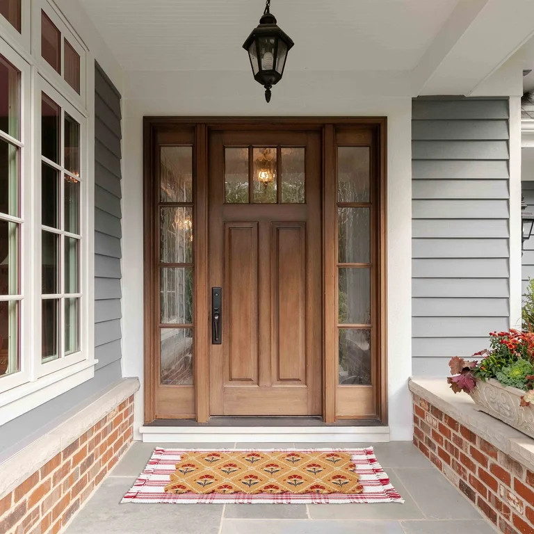 Floral Coir Outdoor Doormat, Red/White/Blue, 48" x 30", by My Texas House | Walmart (US)