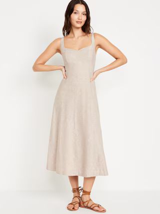 Fit &amp; Flare Sleeveless Midi Dress | Old Navy (US)