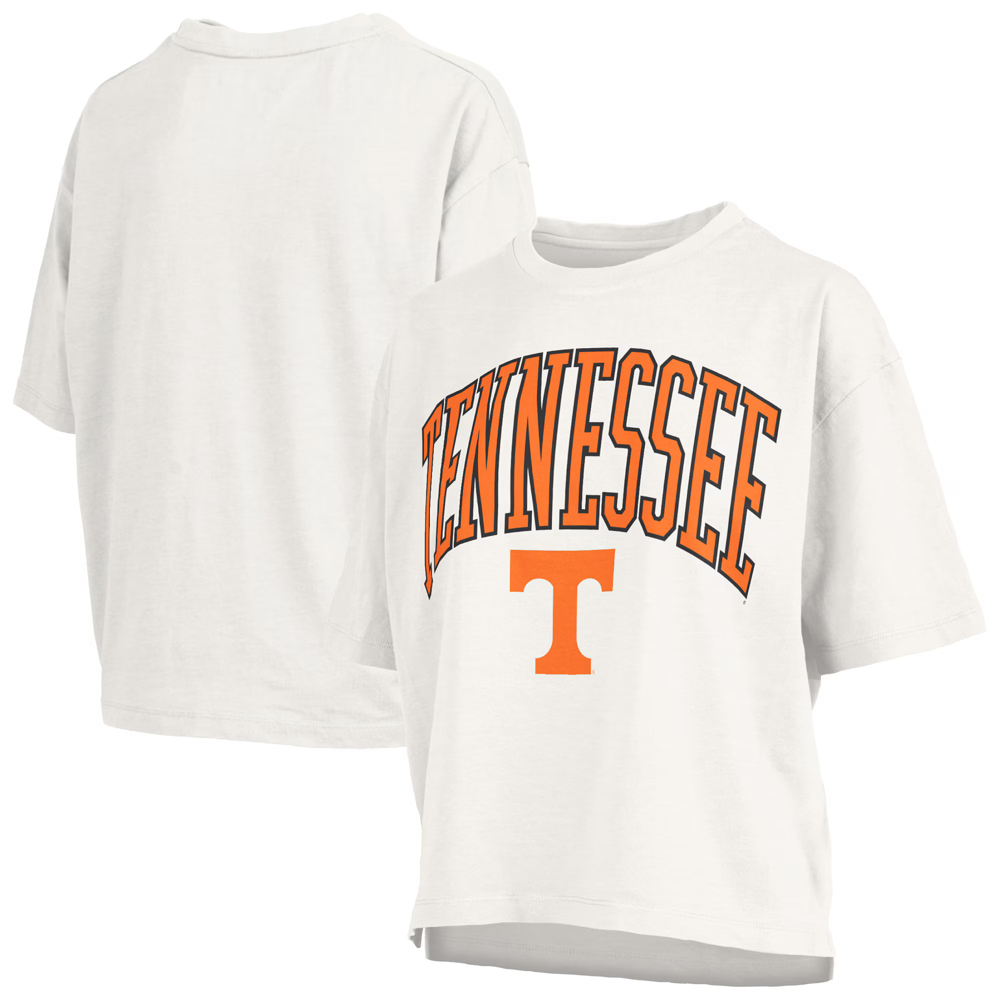 Tennessee Volunteers Pressbox Women's Nelson Arch Over Logo Waist Length Oversized Slub T-Shirt -... | Fanatics