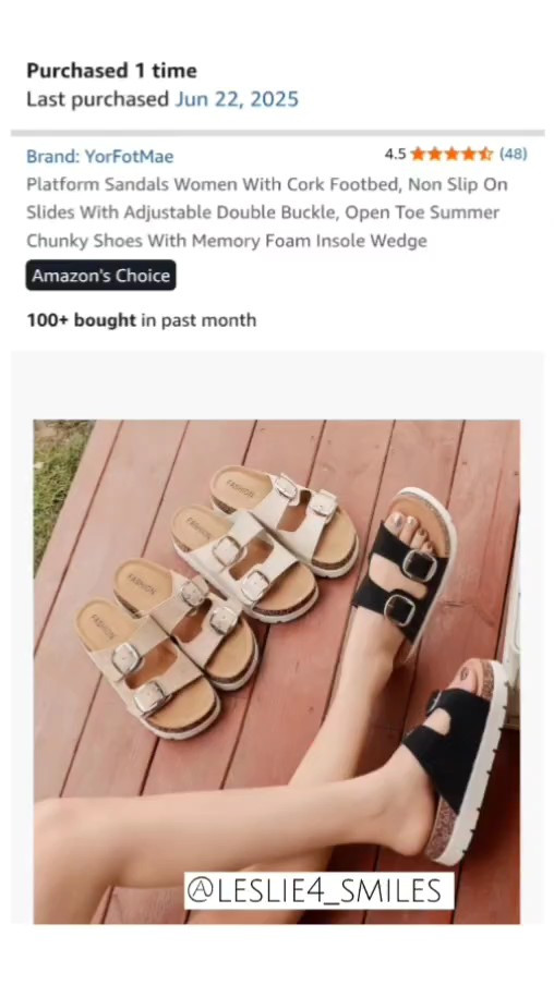 I sized up a half size to a 9 in these & have worn them CONSTANTLY (almost every day) in the past couple months.  Very comfortable, goes with just about everything & cute slip ons I cant seem to stop wearing  lately 🤍 #from my stories #sandals similar inspired by #splurge or save birkenstocks womens shoes platform cork footbed comfy beige neutrals #coordinates with everything dresses shorts jeans everyday affordable under $26 foot health waterproof non slip memory foam buckle slides amazon faves August september top rated 

#LTKOver40 #LTKShoeCrush #LTKFindsUnder50