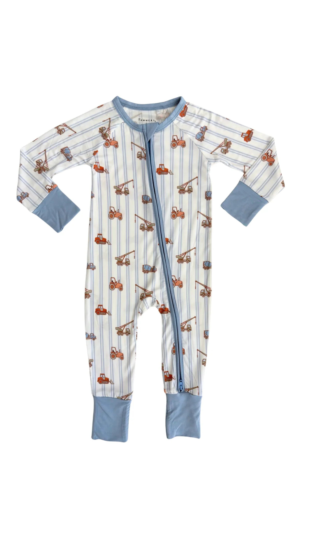 Tractors and Stripes Zipper Romper IMJ x Jenna Johnson | In My Jammers