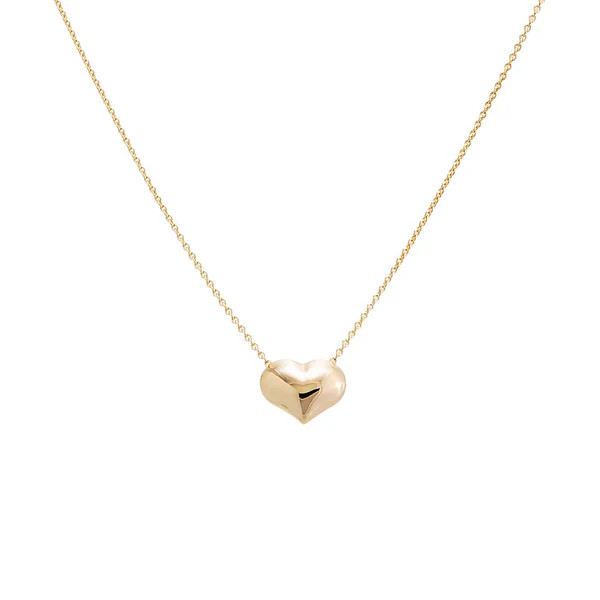 Puffy Heart Necklace 14K | Adina Eden