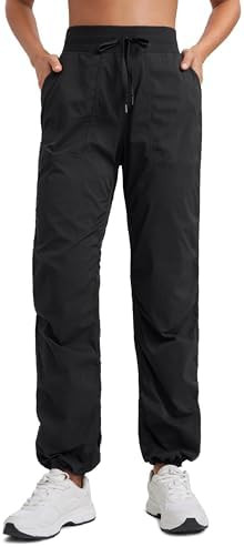 CRZ YOGA Lightweight Straight Leg Workout Pants for Women 28"/30"/32" - Ruched Casual Work Athlet... | Amazon (US)