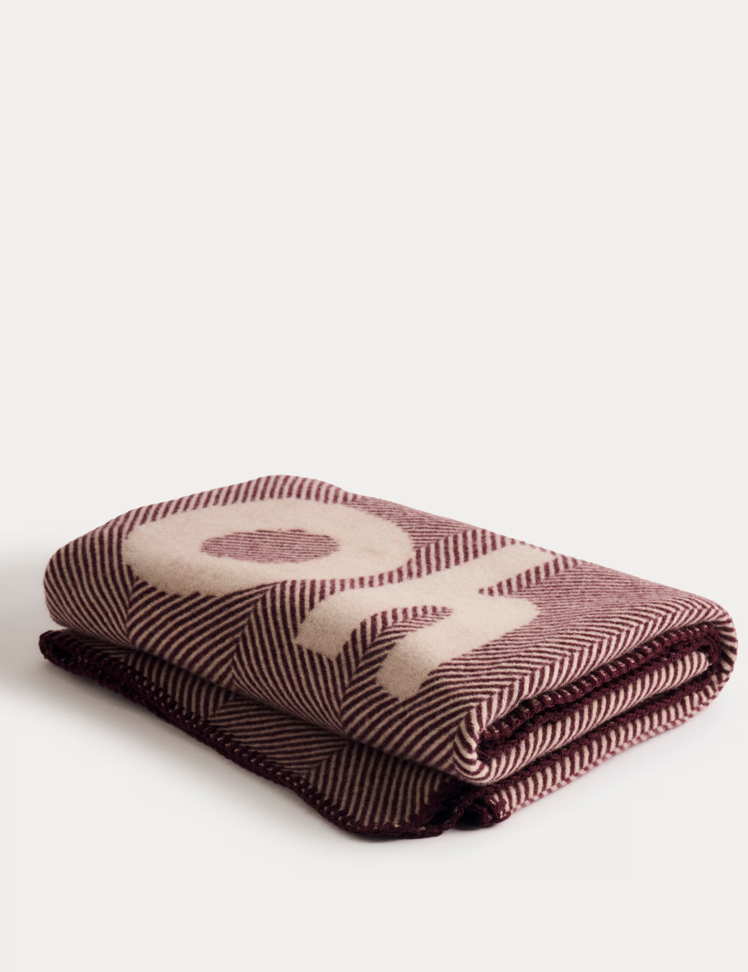 Pure Wool Oh Happy Day Slogan Throw | Marks & Spencer (UK)